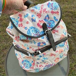 Candie’s Floral Canvas Backpack